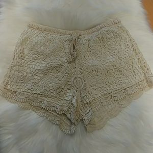 Canclay Lace Lined Knit Shorts